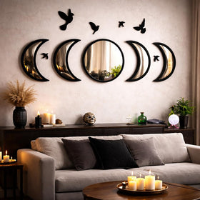 Birds on crescents elevate witchy boho atmosphere in NESHE set