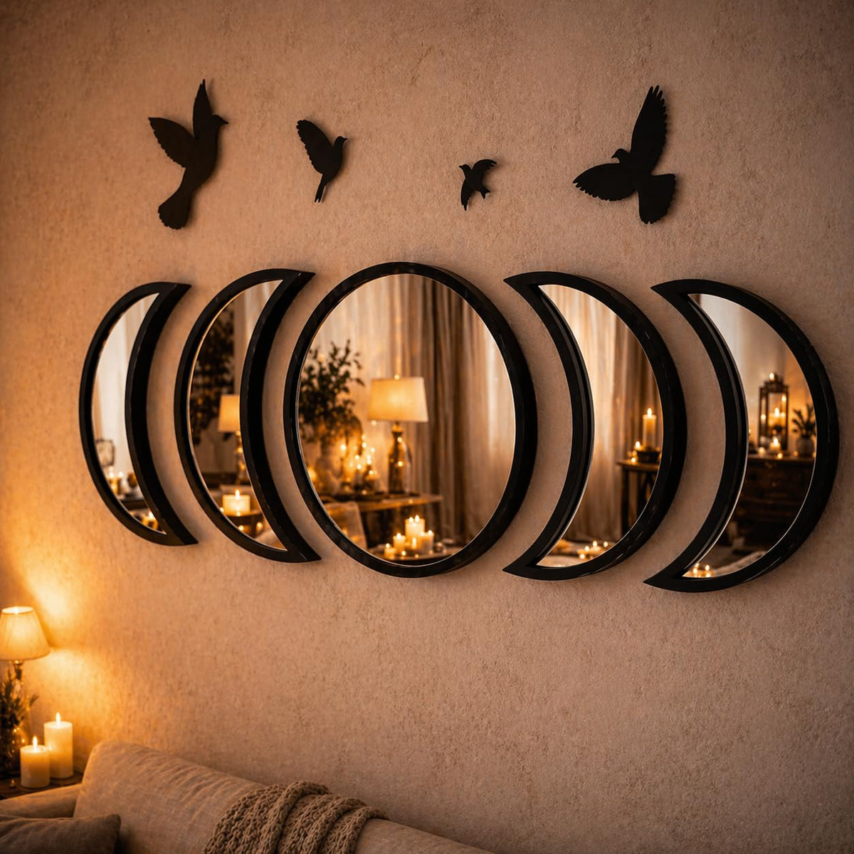 Pieces assemble into a customizable NESHE wall layout