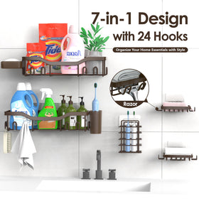 NESOMI shower organizer with 24 hooks adds capacity