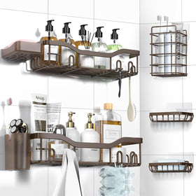 NESOMI adhesive shower caddy 7-pack for organized bathroom storage