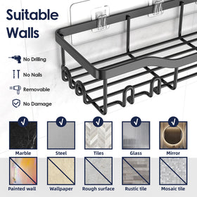 Warranty and support information for NESOMI bathroom organizers included.