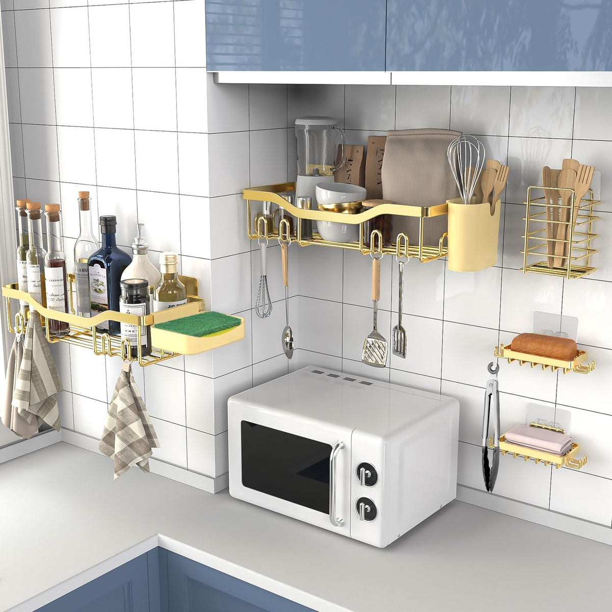NESOMI soap dish integrates with caddy for neat drying.