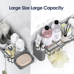 Includes toothbrush holder and multiple soap dishes for bathroom organization.