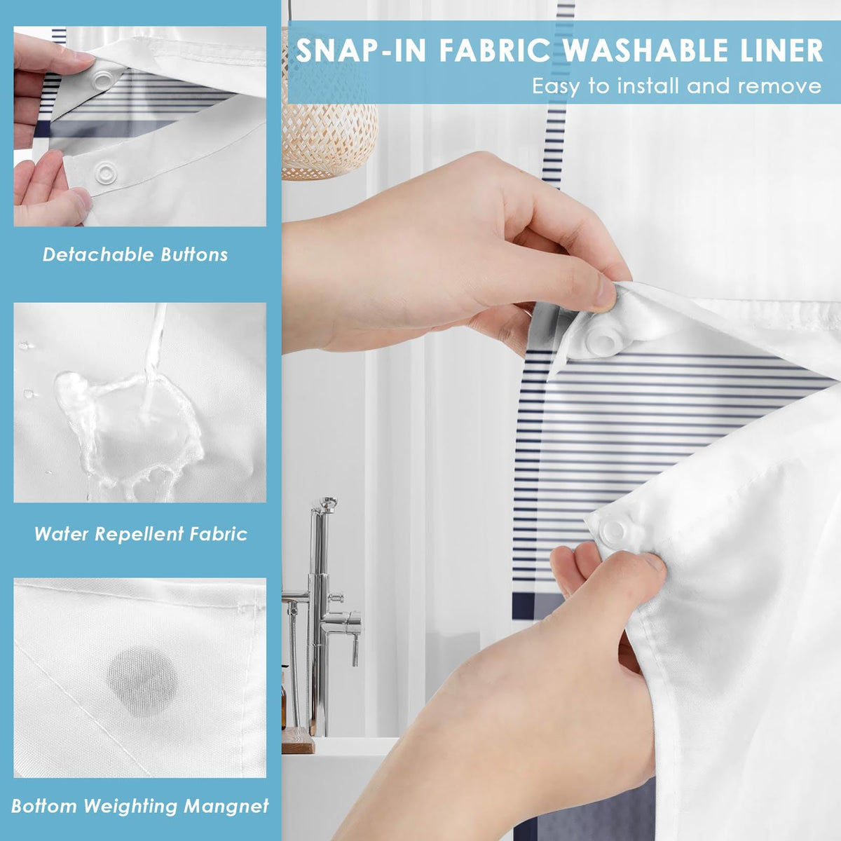 Nesphy boho striped double-layer curtain delivers style and protection.
