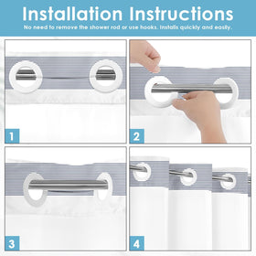 Nesphy open grommet design allows hooks-free, smooth hanging.