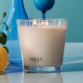 NEST New York Amalfi Lemon & Mint frosted stripes add elegant decor.
