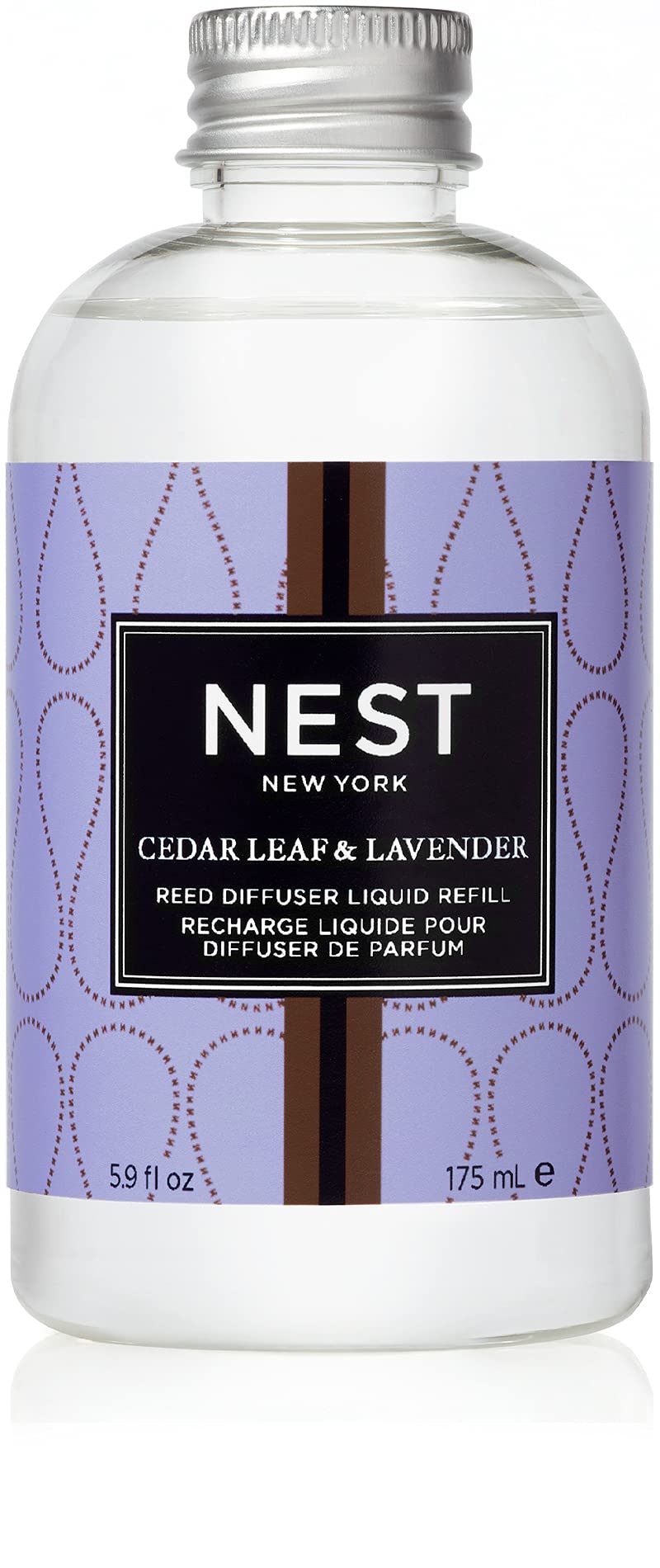 Nest New York cedar leaf lavender refill pour illustrates renewed diffuser aroma.