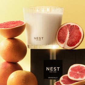 Nest New York Grapefruit candle burn time supports long-lasting fragrance.
