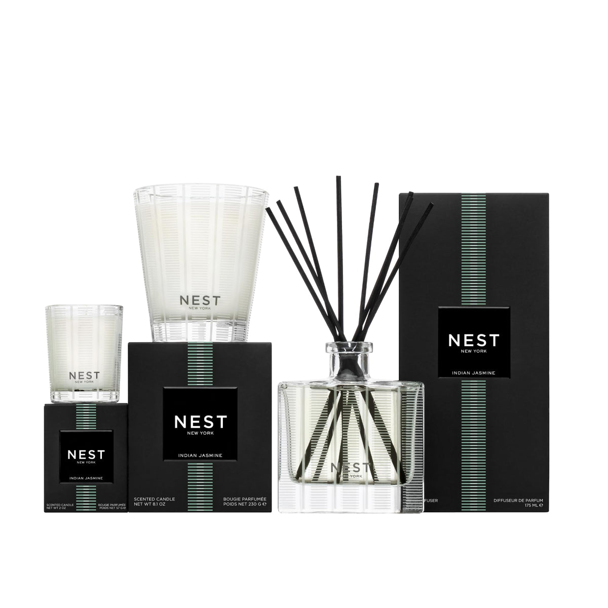 Nest New York reed diffuser shown in a calm room for continuous fragrance