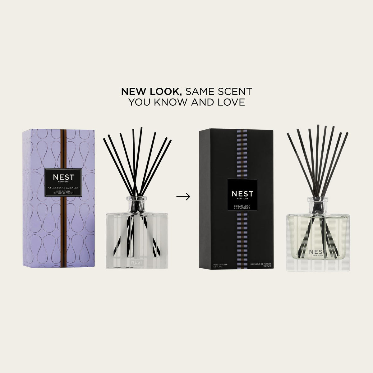 NEST New York Reed Diffuser eight natural reed sticks ensure gentle, even fragrance distribution.