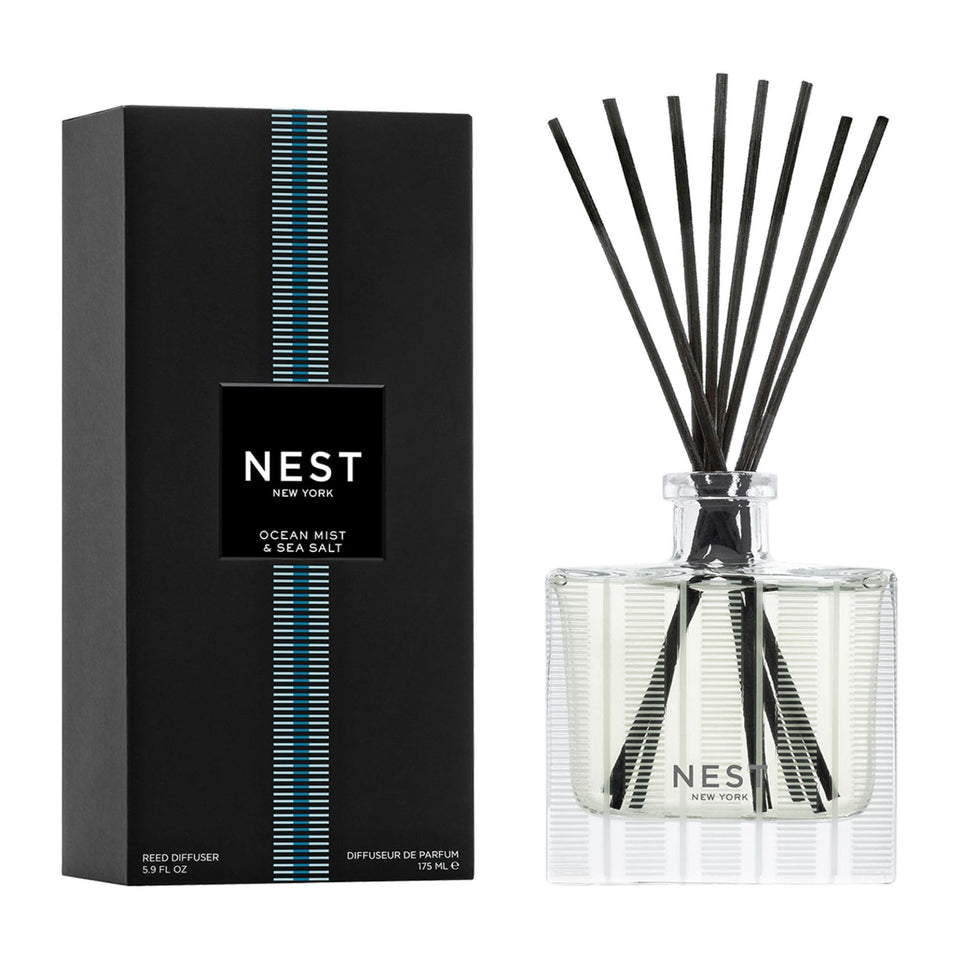 NEST New York Reed Diffuser Ocean Mist Sea Salt bottle for long-lasting fragrance at home