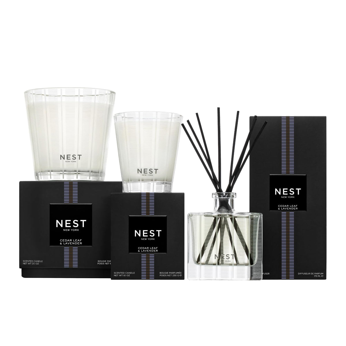 NEST New York refillable diffuser promotes ongoing fragrance without waste.
