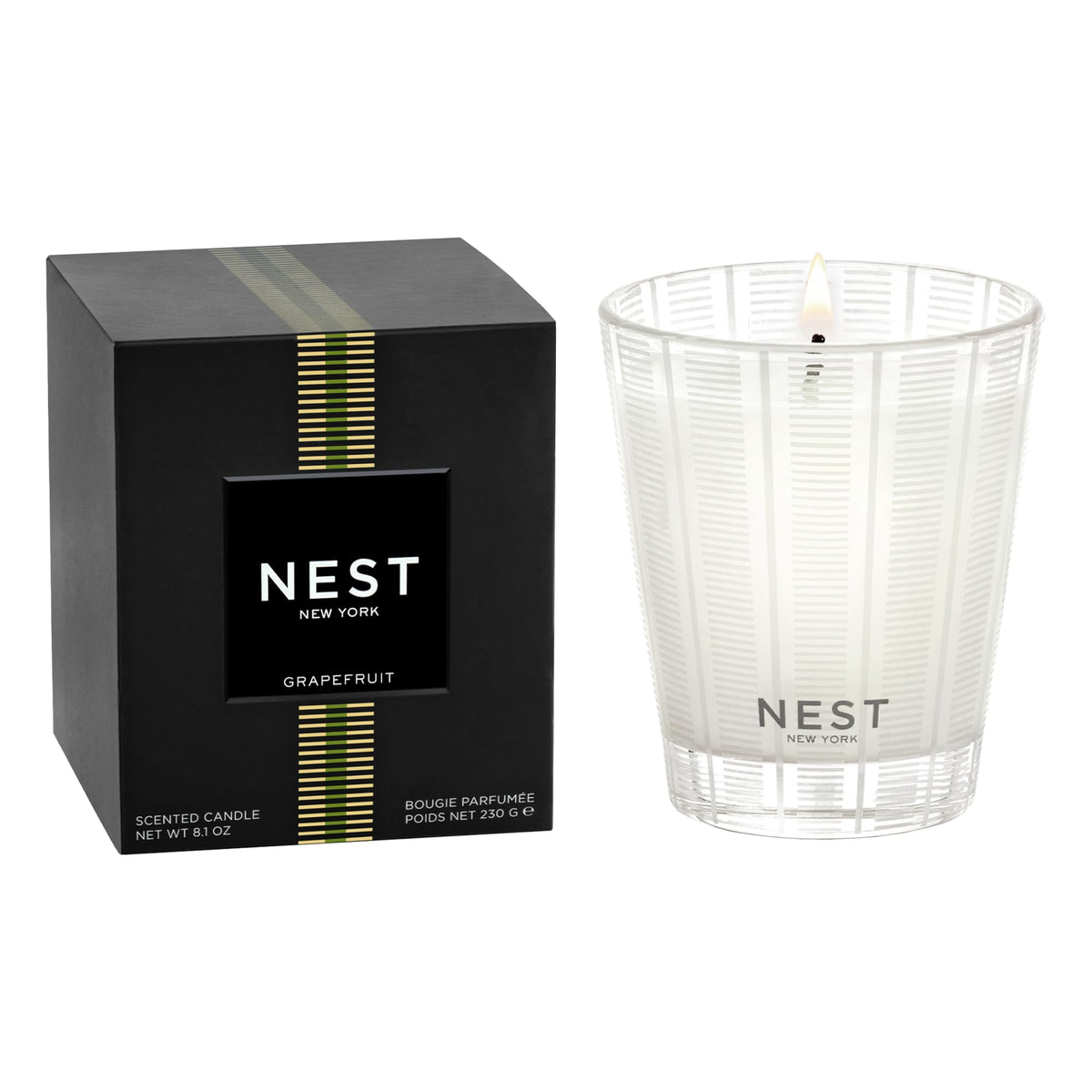 Nest New York Scented Classic Candle Grapefruit in glass jar for elegant living spaces