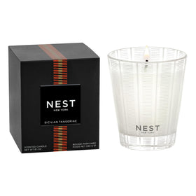 NEST New York Scented Classic Candle front view highlighting Sicilian Tangerine aroma