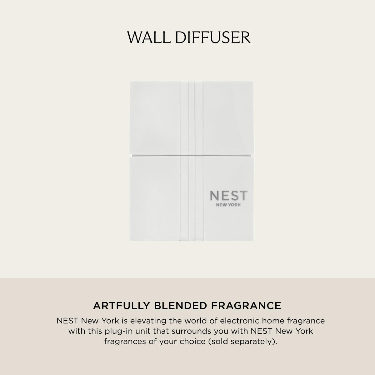 Nest New York wall diffuser device side view, compact profile fits tight spaces