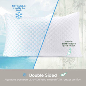Nestl dual-sided cover delivers cool-to-touch and breathable softness for year-round comfort.