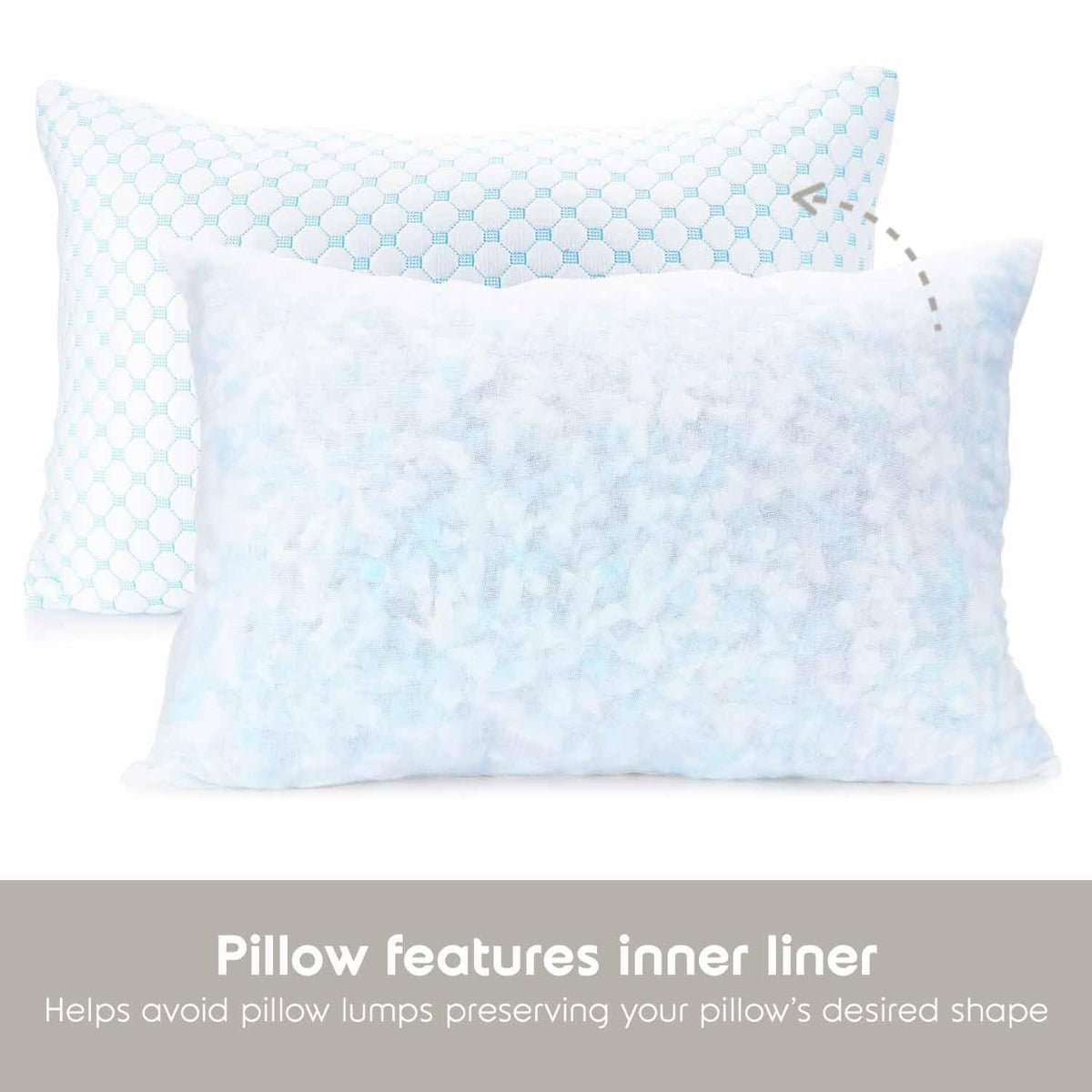 Nestl machine-washable cover keeps the cooling pillow fresh with easy care.
