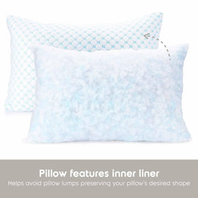 Nestl machine-washable cover keeps the cooling pillow fresh with easy care.