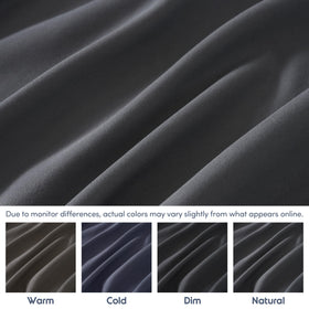 Nestl dark grey king fitted sheet easy-care machine washing scene