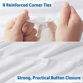 Nestl pillow shams with 2 inch flange and back overlap closure for secure fit