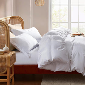 Pillow shams with a 2-inch flange add subtle luxury and shape.