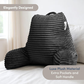 Nestl reading pillow luxurious plush cover adds premium comfort during lounging.