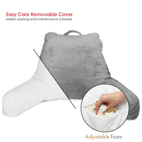 Nestl Reading Pillow side pockets keep essentials within reach