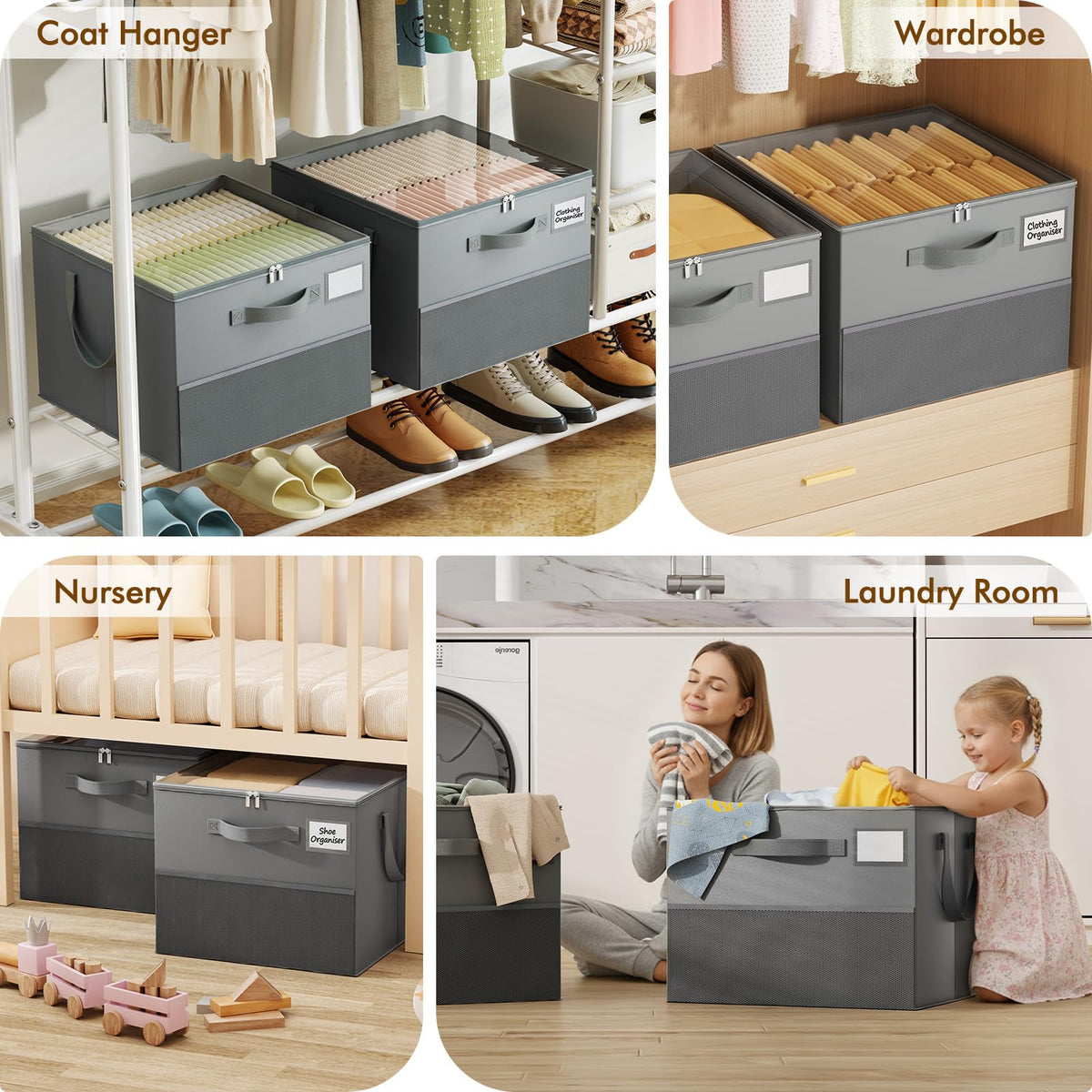 NestOrganix adjustable dividers adapt to sneakers, boots, and heels for flexible storage