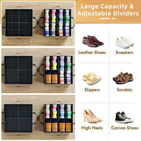 NestOrganix adjustable dividers customize compartments for sneakers and boots