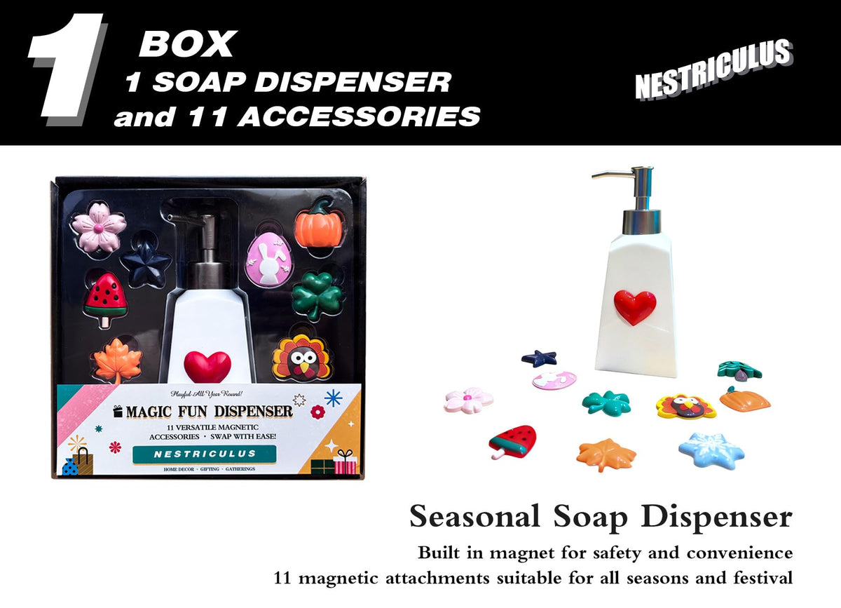 Nestriculus Seasonal Dispenser cherry blossom magnet adds seasonal decor easily.