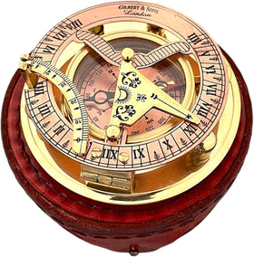 NETAEX solid brass pocket sundial, sturdy and timeless for collectors.