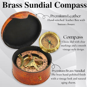 NETAEX nautical sundial compass shows direction and style on every voyage.