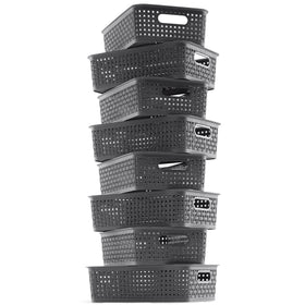 NETANY baskets fit shelves or countertops, keeping items visible and neatly grouped.