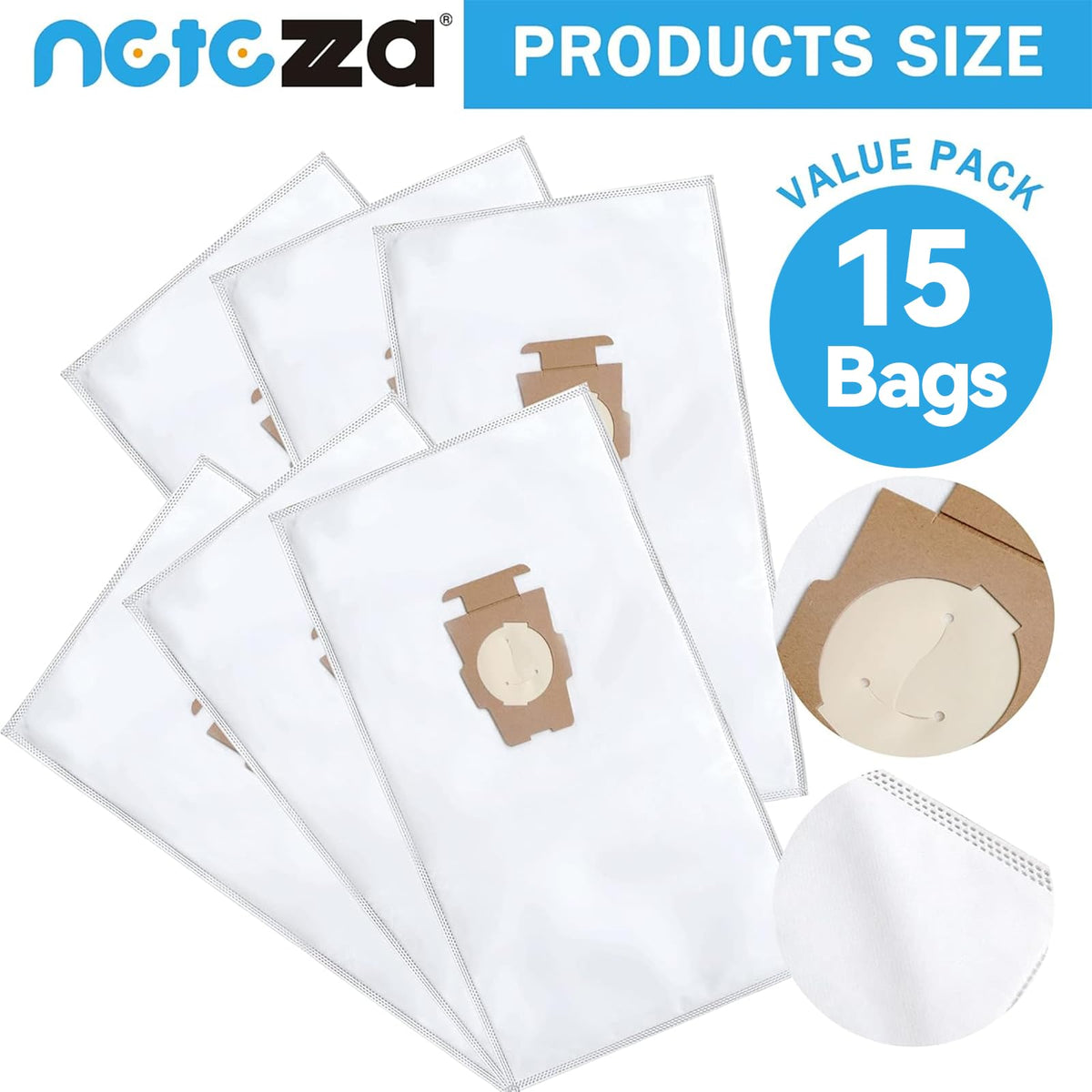 Netezza bags compatible with Kirby Avalir and Sentria, smooth operation and reduced dust