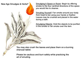 New Age Smudges & Herbs 1lb packet of California white sage for ritual burning.