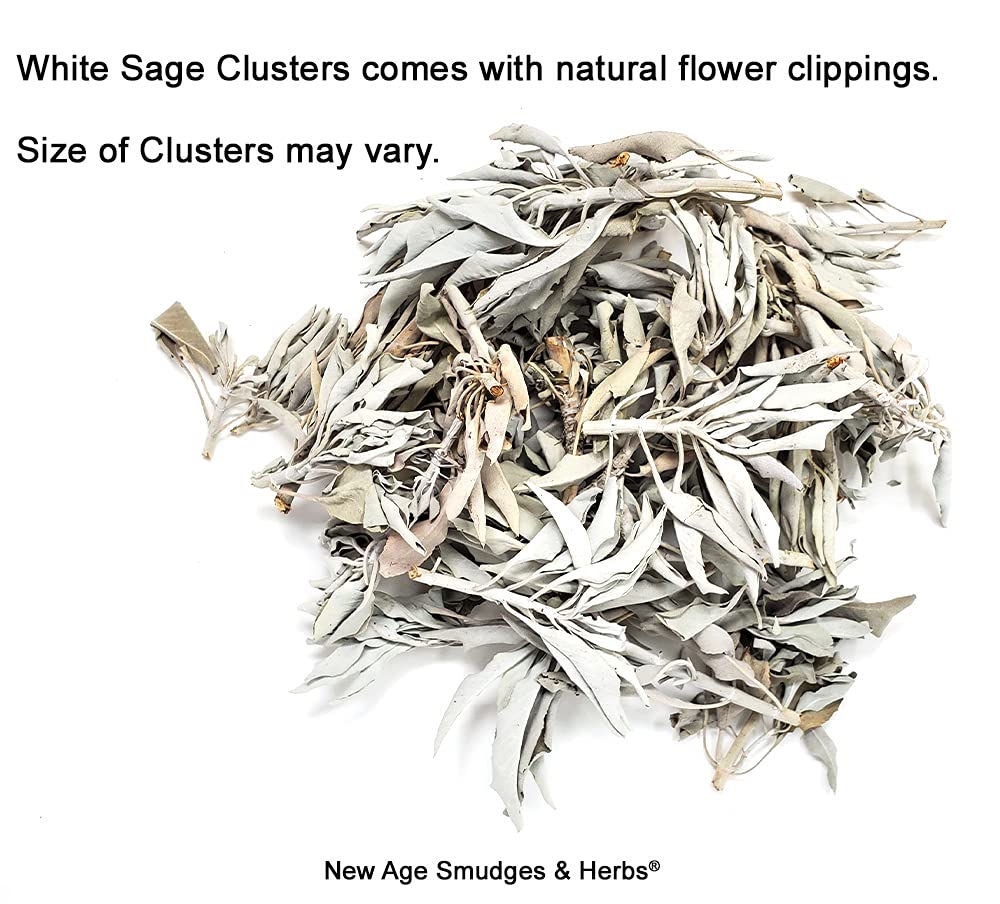 New Age Smudges & Herbs sun-dried California White Sage clusters for smudging rituals.