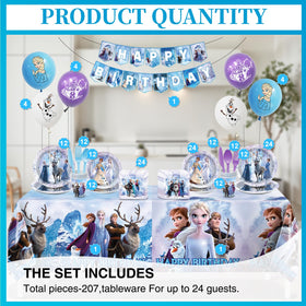 New Barley blue winter birthday utensils set for easy dining