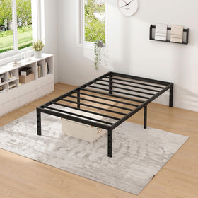 NEW JETO metal bed frame requires no box spring for mattress support
