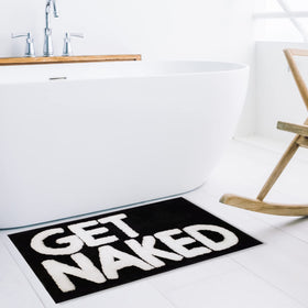 New Mungo Get Naked bath mat 31x20 inches fits most compact bathrooms.