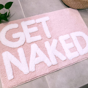 New Mungo Get Naked Bath Mat pink 31 x 20 inches fits compact bathrooms