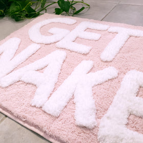 New Mungo Get Naked Bath Mat pink features plush decor for playful style