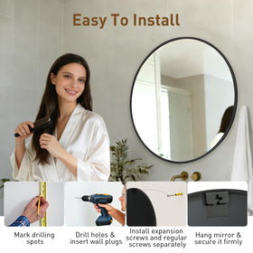 NEWBULIG anti-rust metal frame keeps the look fresh in humid spaces.