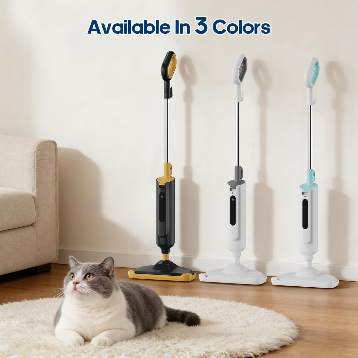 NEWBULIG Steam Mop quick-drying floors with versatile cleaning performance.