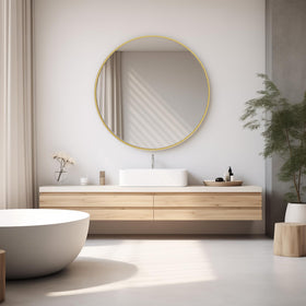 NEWBULIG tempered glass round mirror delivers safe, shatter-resistant performance for daily routines