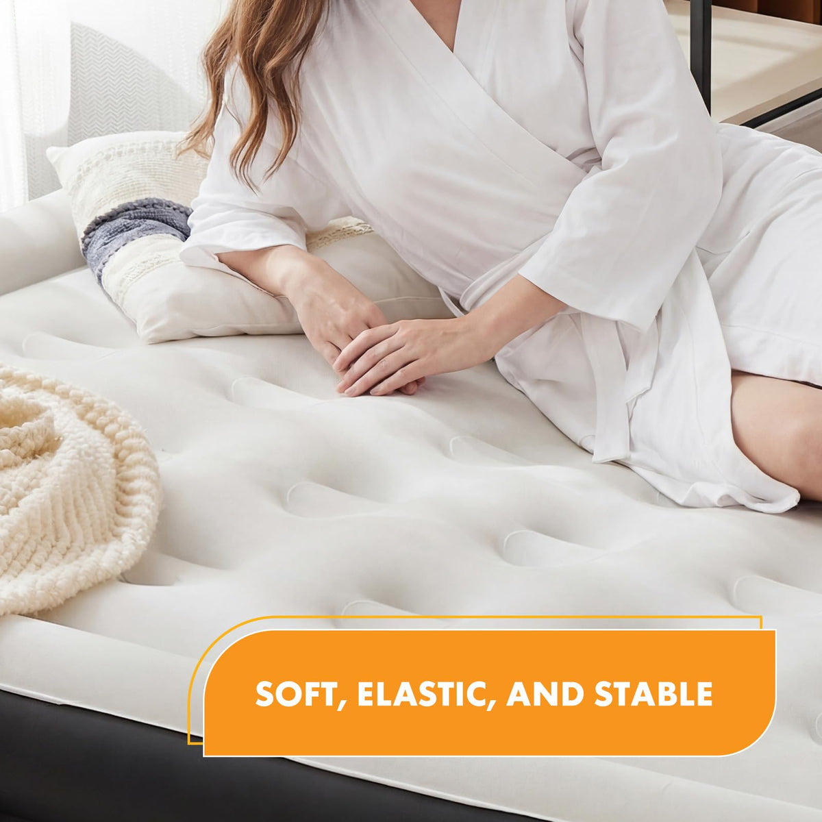 NEWBULIG double-height 18-inch twin mattress offers bed-like height