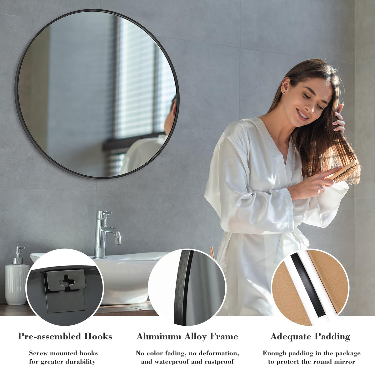 NEWBULIG wall-mount hardware included for quick, secure installation.