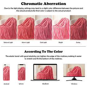 NEWCOSPLAY coral pink ribbed throw blanket close-up softness
