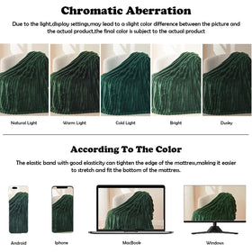 NEWCOSPLAY dark green ribbed throw with pillows complementing seating