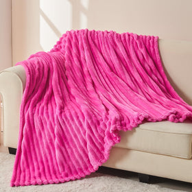NEWCOSPLAY reversible soft side pink and cream on a cozy chair for decor versatility