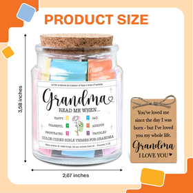 NewEleven Bible Verse Jar close-up glass shows color-coded verses for emotional support.
